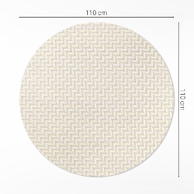 Rond pvc tapijt Fijne parket minimalistische visgraat