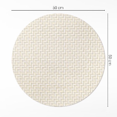 Rond pvc tapijt Fijne parket minimalistische visgraat
