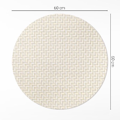 Rond pvc tapijt Fijne parket minimalistische visgraat