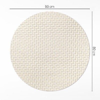 Rond pvc tapijt Fijne parket minimalistische visgraat