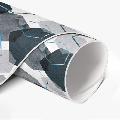 Pvc mat rond Aquarel en lineaire overdrijvingen