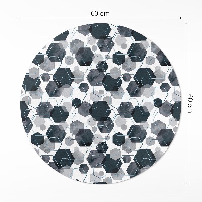 Pvc mat rond Aquarel en lineaire overdrijvingen