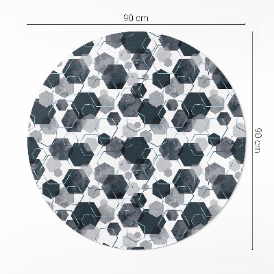 Pvc mat rond Aquarel en lineaire overdrijvingen