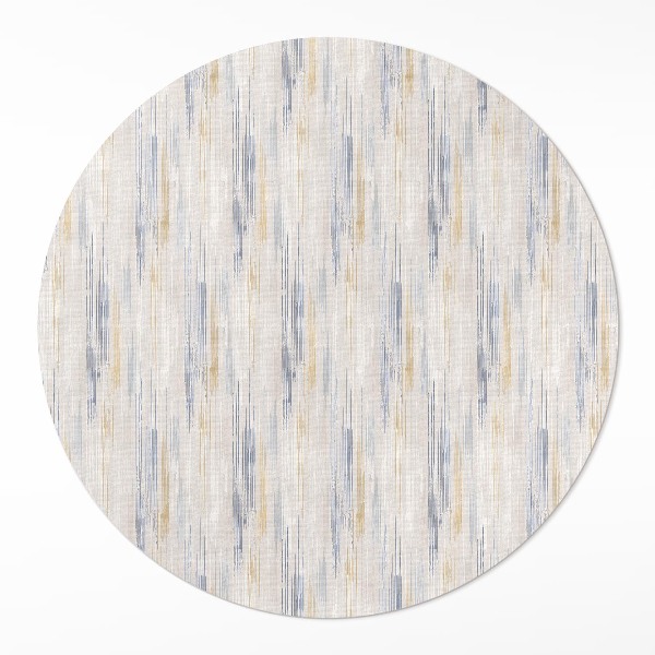 Vinyl vloerkleed rond Abstracte delicate geschilderde lijnen