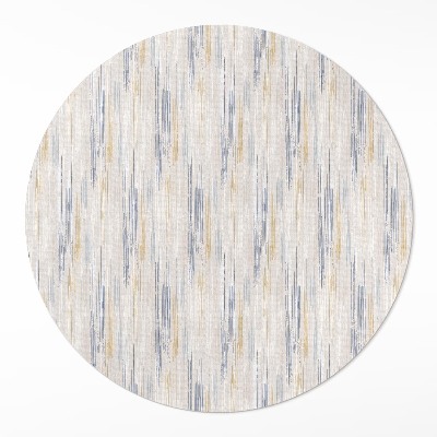 Vinyl vloerkleed rond Abstracte delicate geschilderde lijnen