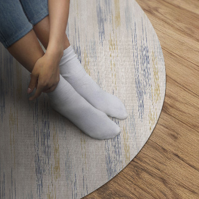 Vinyl vloerkleed rond Abstracte delicate geschilderde lijnen