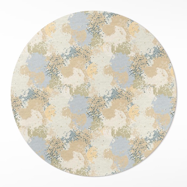 Pvc mat rond Abstracte delicate geschilderde vlekken