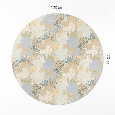 Pvc mat rond Abstracte delicate geschilderde vlekken