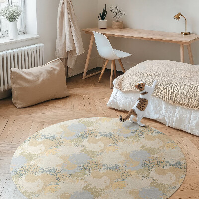 Pvc mat rond Abstracte delicate geschilderde vlekken