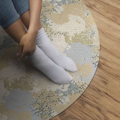 Pvc mat rond Abstracte delicate geschilderde vlekken