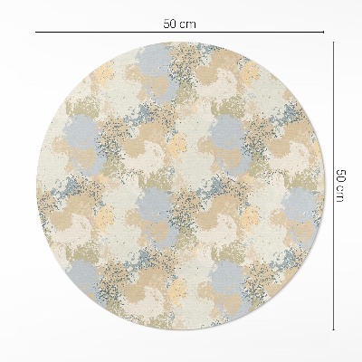Pvc mat rond Abstracte delicate geschilderde vlekken