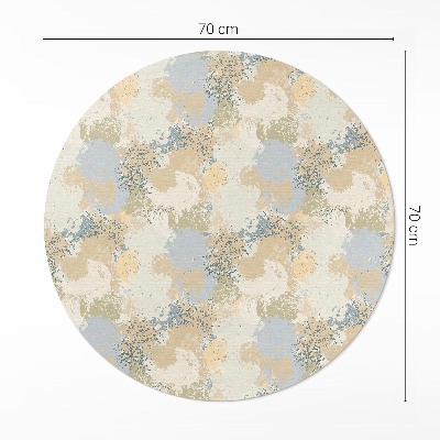 Pvc mat rond Abstracte delicate geschilderde vlekken