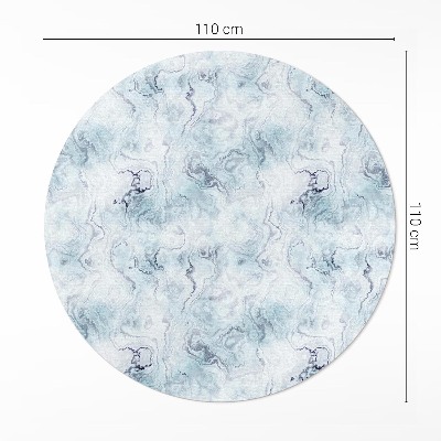 Vinyl vloerkleed rond Gemorste inkt elegante abstractie