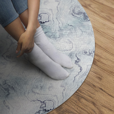 Vinyl vloerkleed rond Gemorste inkt elegante abstractie