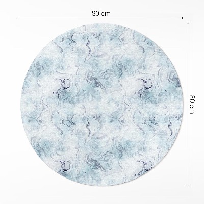 Vinyl vloerkleed rond Gemorste inkt elegante abstractie