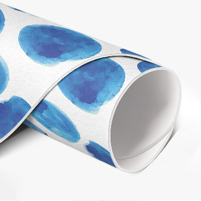 Pvc mat rond Waterverfstippen geschilderde vormen