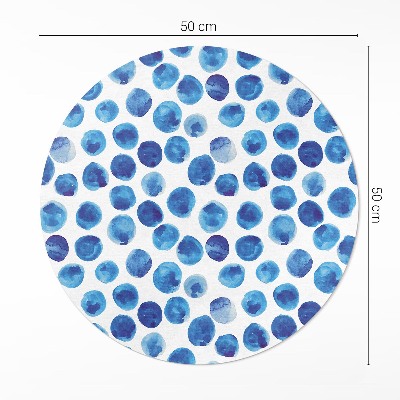 Pvc mat rond Waterverfstippen geschilderde vormen