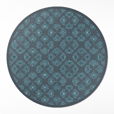Vinyl vloerkleed rond Geometrisch patroon van klavertjevier