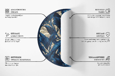 Vinyl vloerkleed rond Geometrisch patroon van klavertjevier