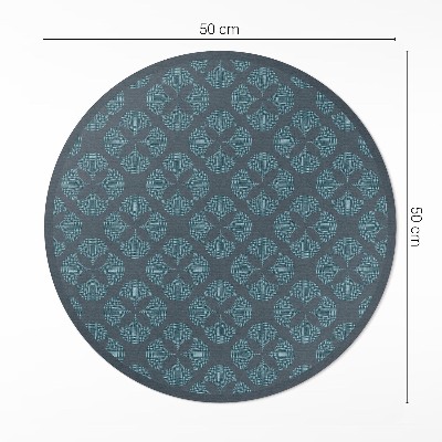 Vinyl vloerkleed rond Geometrisch patroon van klavertjevier