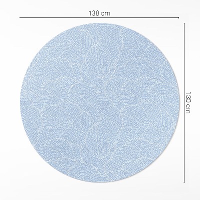 Pvc mat rond Minimalistisch bladeren modieus patroon