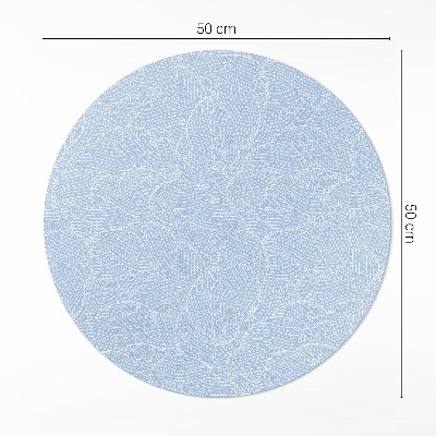 Pvc mat rond Minimalistisch bladeren modieus patroon
