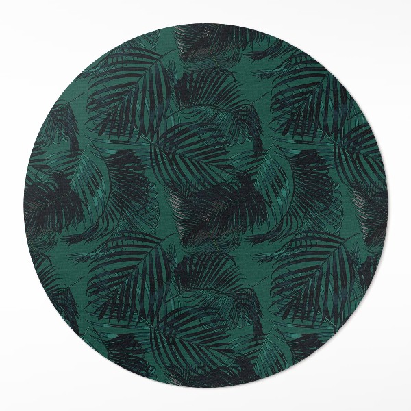 Rond pvc tapijt Tropische junglebladeren