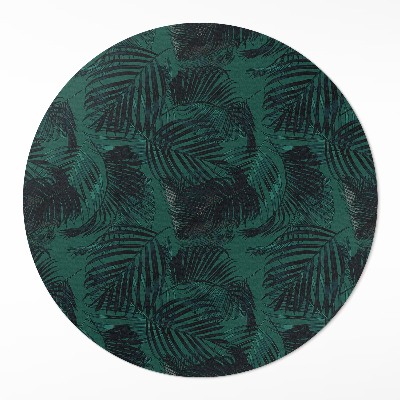 Rond pvc tapijt Tropische junglebladeren
