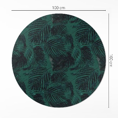 Rond pvc tapijt Tropische junglebladeren