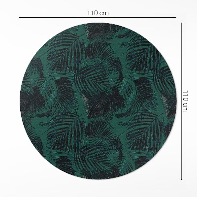 Rond pvc tapijt Tropische junglebladeren