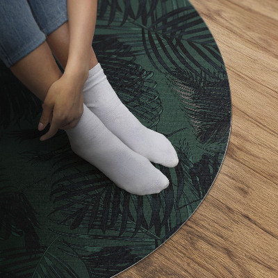 Rond pvc tapijt Tropische junglebladeren