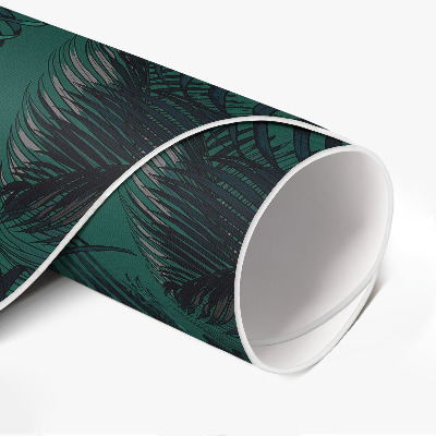 Rond pvc tapijt Tropische junglebladeren