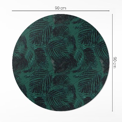 Rond pvc tapijt Tropische junglebladeren