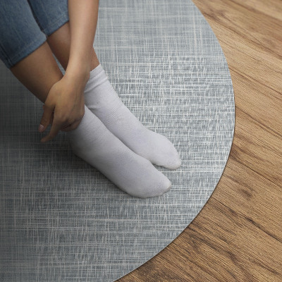 Pvc mat rond Linnen stof textuur abstract