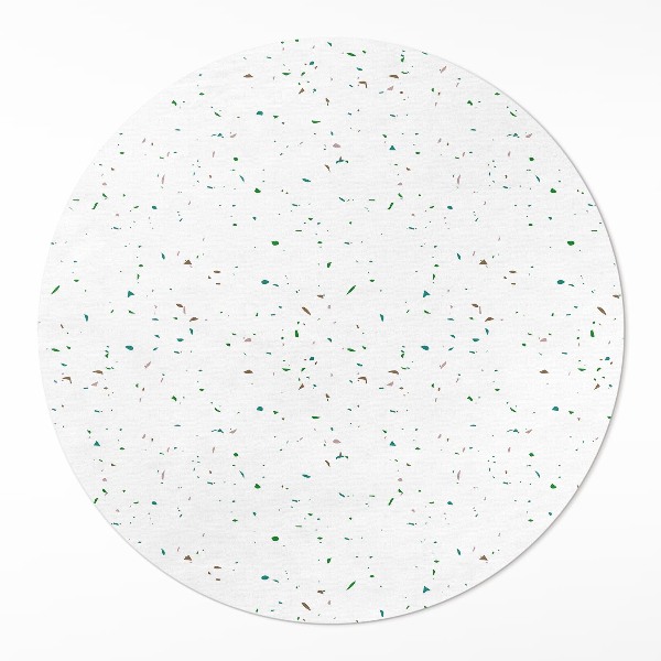 Rond pvc tapijt Fijn licht decoratief steengoed