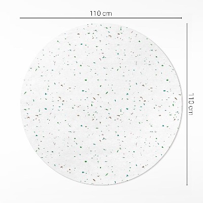 Rond pvc tapijt Fijn licht decoratief steengoed