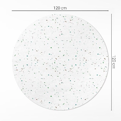 Rond pvc tapijt Fijn licht decoratief steengoed