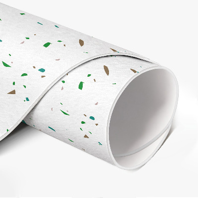 Rond pvc tapijt Fijn licht decoratief steengoed