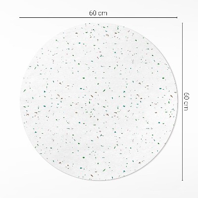 Rond pvc tapijt Fijn licht decoratief steengoed