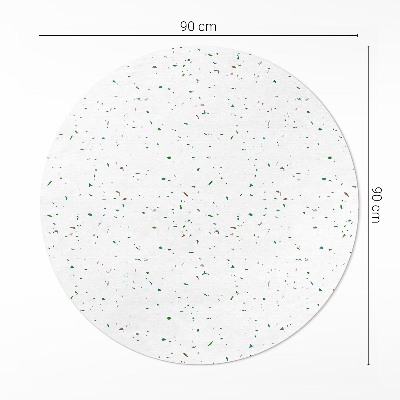 Rond pvc tapijt Fijn licht decoratief steengoed