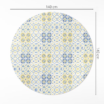 Rond pvc tapijt Spaanse mozaïektegels