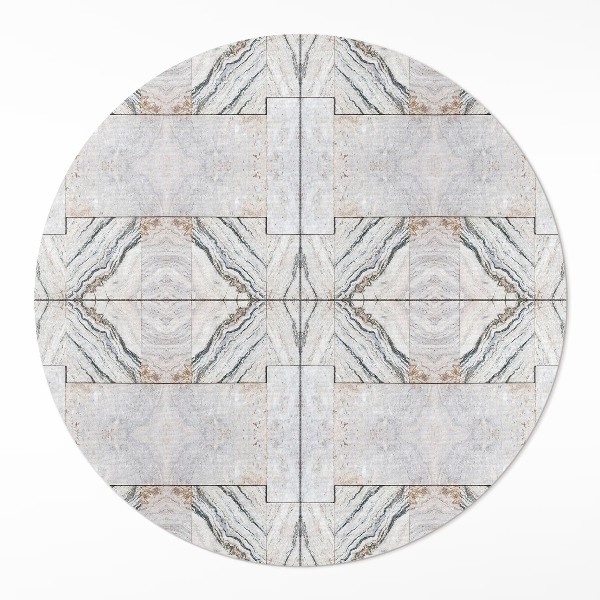 Vinyl vloerkleed rond Decoratieve stenen tegels