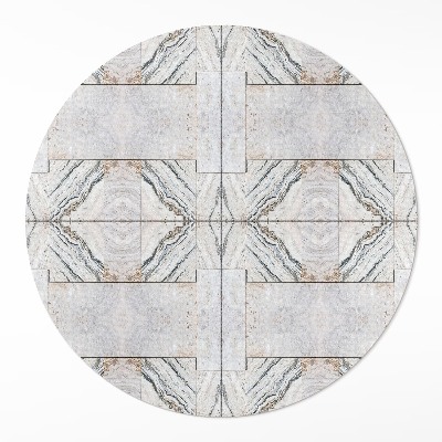 Vinyl vloerkleed rond Decoratieve stenen tegels