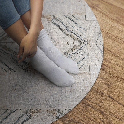 Vinyl vloerkleed rond Decoratieve stenen tegels