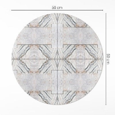 Vinyl vloerkleed rond Decoratieve stenen tegels