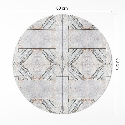 Vinyl vloerkleed rond Decoratieve stenen tegels