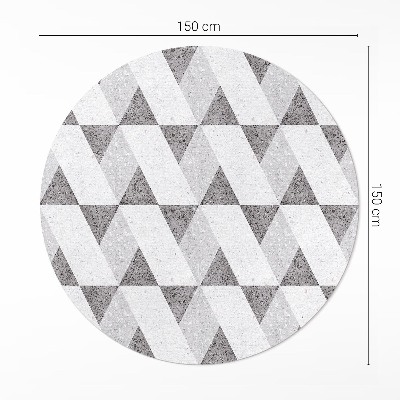 Pvc mat rond Geometrische stenen tegels