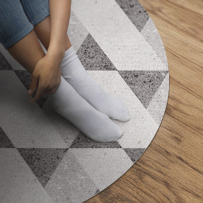 Pvc mat rond Geometrische stenen tegels