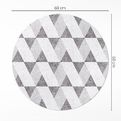 Pvc mat rond Geometrische stenen tegels