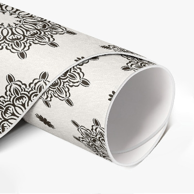 Pvc mat rond Kleine mandala's met oosters boho-patroon